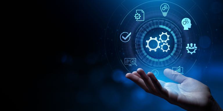 Graphic depicting self-service automation