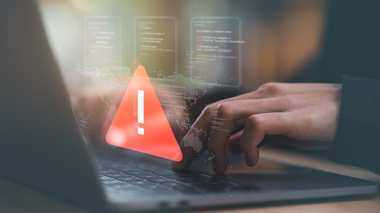 Error alert on a screen from manual processes